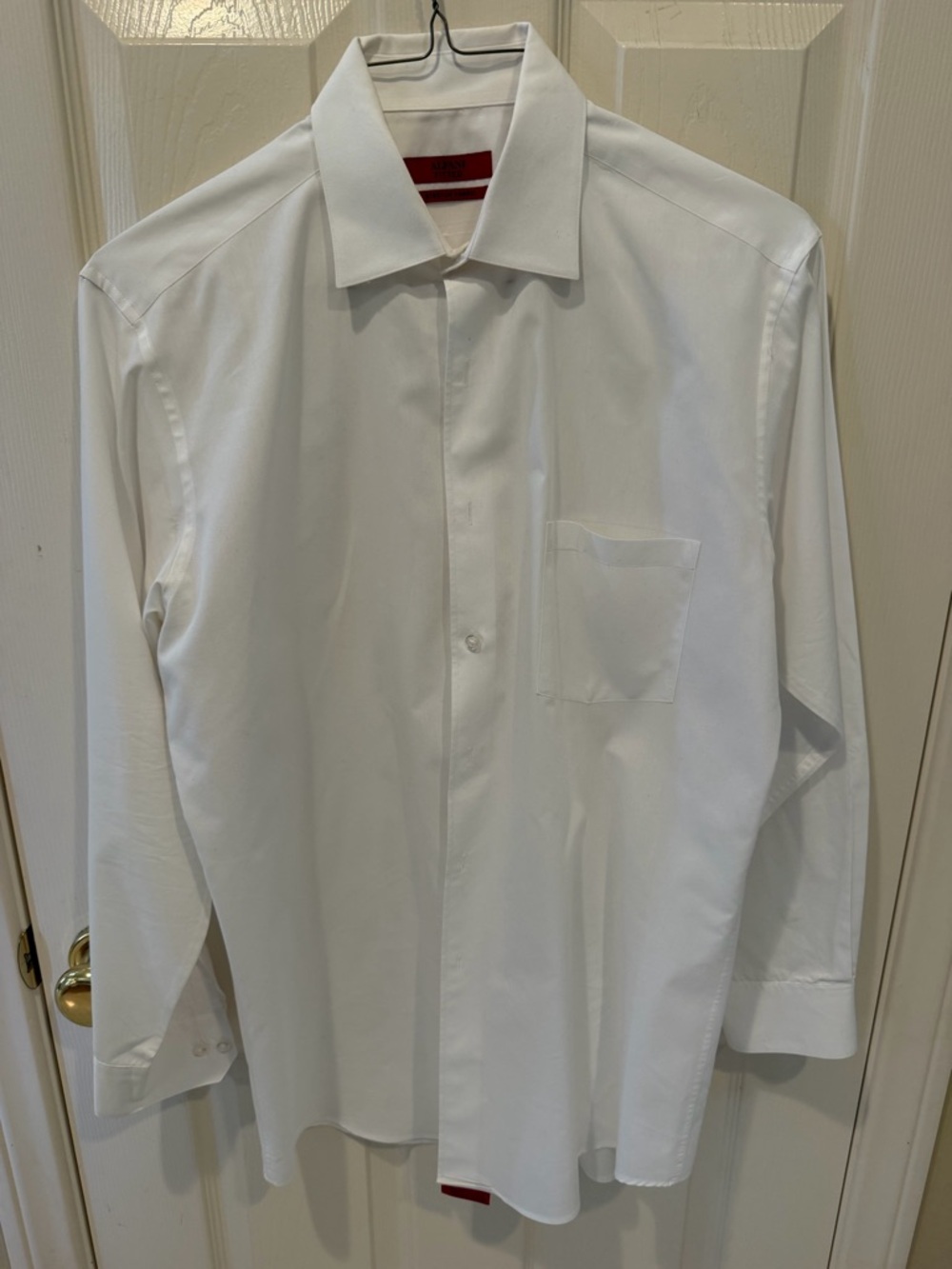 Alfani Men's White Long-Sleeve Fitted Dress Shirt